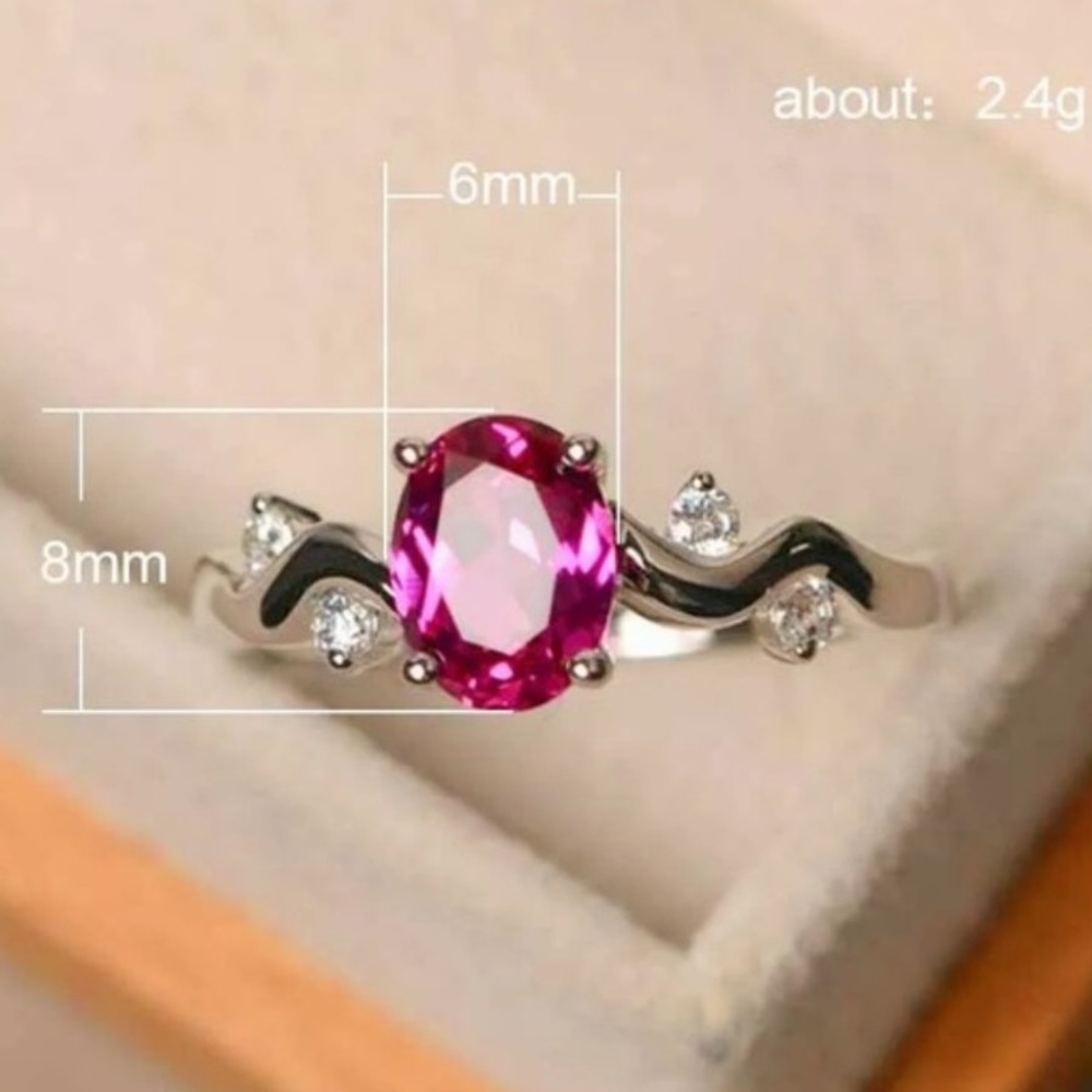 Sterling Silver Ruby Ring 925 - image 7